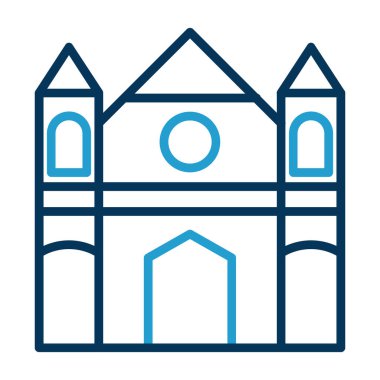 Bina. Web simgesi basit illüstrasyon