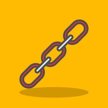 Zincir simgesi, vektör illüstrasyonu