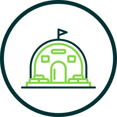 Benzersiz otel vektör çizgisi simgesi