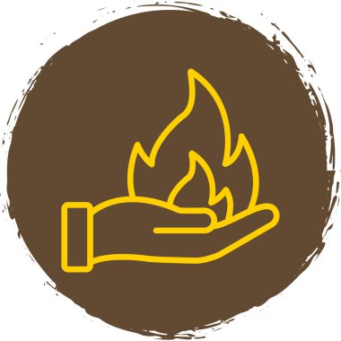 ateş yakma simgesi biçiminde