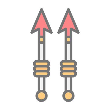 iki ok vektör simgesi, zıpkın oku