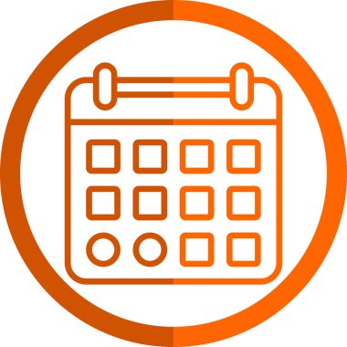 Takvim simgesi, vektör illüstrasyonu basit tasarım