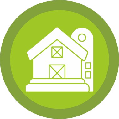 Barn basit simge vektör illüstrasyon tasarımı