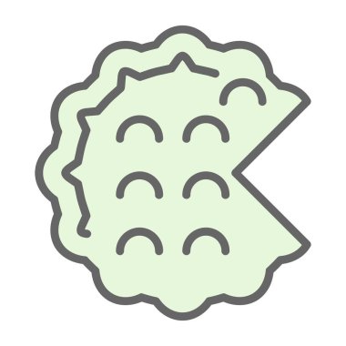 Kurabiye. Web simgesi basit illüstrasyon