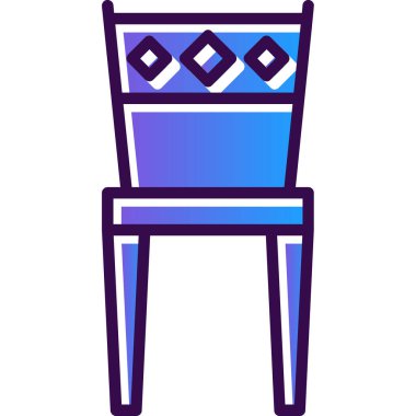 Sandalye. Web simgesi basit illüstrasyon