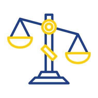 Ölçek simgesi, vektör illüstrasyonu basit tasarım