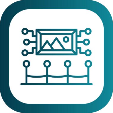 vektör lcd simgesi illüstrasyonu