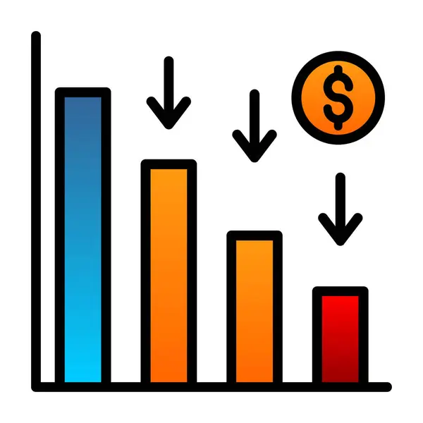 stock vector chart icon, vector illustration isolated on white background