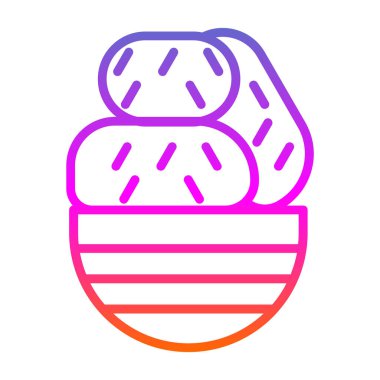 Ekmek. Web simgesi basit illüstrasyon