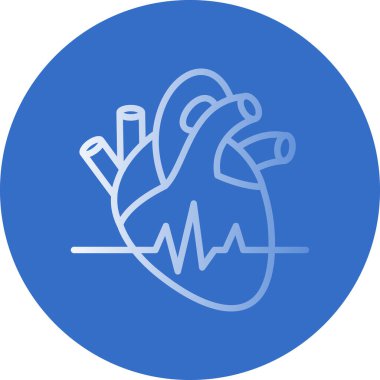 kalp atış hızı simgesi, vektör illüstrasyonu basit tasarım