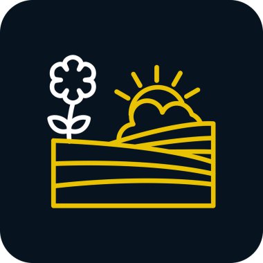 Çiçek simgesinin illüstrasyon vektör simgesi