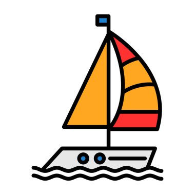 tekne web simgesi basit illüstrasyon