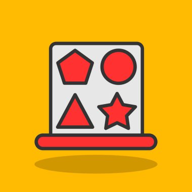 Tek izole yıldız simgesinin vektör illüstrasyonu.