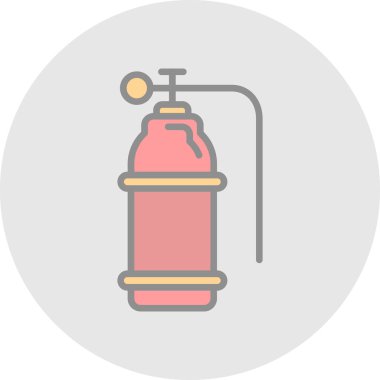 Oksijen tankı simgesi tasarımı çizimi