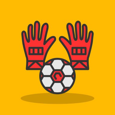 futbol eldiveni ve futbol topu vektör tasarımı