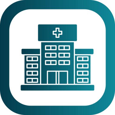 Hastane web simgesi basit illüstrasyon 