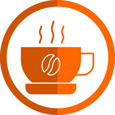 sıcak kahve ikonu, vektör illüstrasyonu