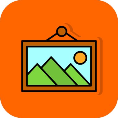 vektör illüstrasyonu, resim resminin simgesi