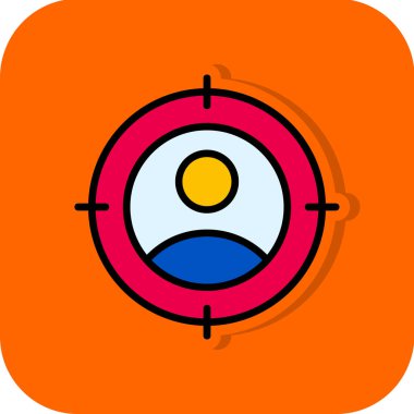 Hedef simgenin vektör illüstrasyonu 