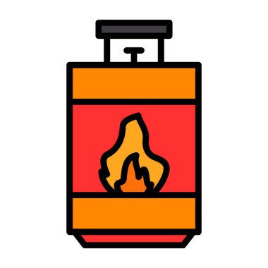 gaz söndürücü simgesi vektör çizelgesi çizimi