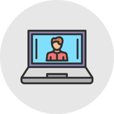 dizüstü bilgisayar simgesi, vektör illüstrasyonu