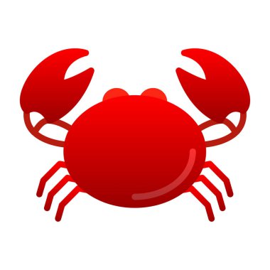 Yengeç simgesi vektör illüstrasyonu 