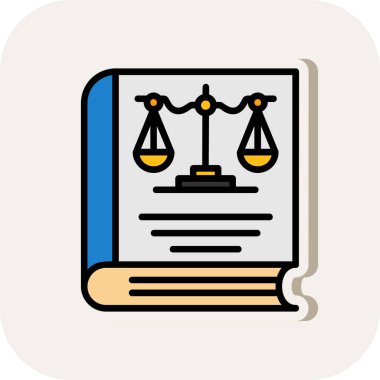 Hukuk vektörü düz renk simgesi