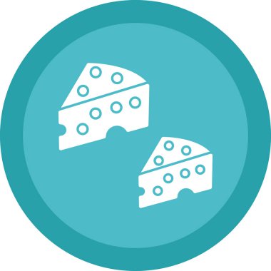 Peynir simgesi, vektör illüstrasyonu basit tasarım