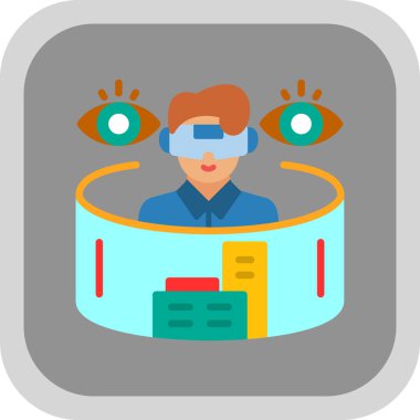 düz biçimli sanal gerçeklik simgesi