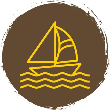 Bir gemi simgesinin vektör çizimi