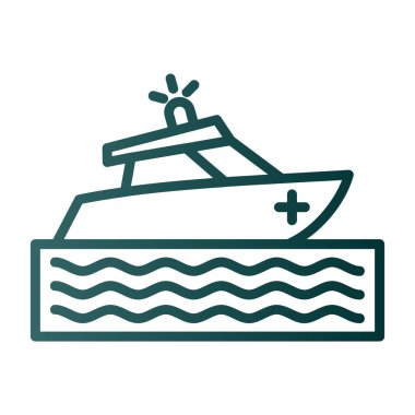 Gemi Tekne simge vektör çizim