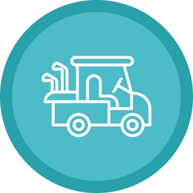 Golf Arabası simgesinin vektör illüstrasyonu