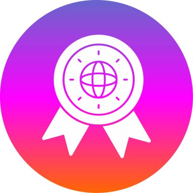 Madalya. Web simgesi basit illüstrasyon