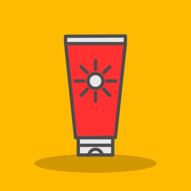 Güneş kremi simge vektör çizim