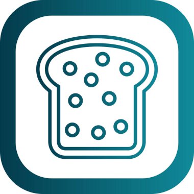 ekmek simgesi, vektör illüstrasyonu