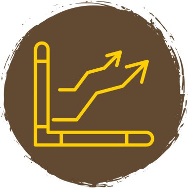 Grafik simgesi olan bar çizelgesi. vektör illüstrasyonu