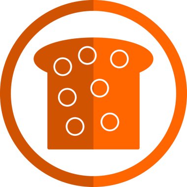 Ekmek simgesi, vektör illüstrasyonu 