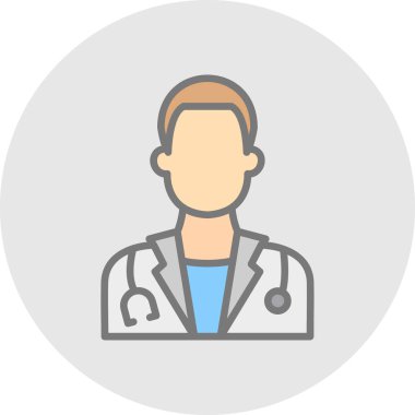 doktor avatar vektör resimleme 