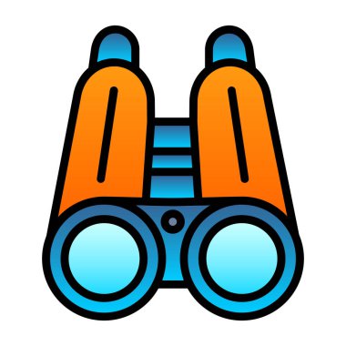 Dürbün simgesi, vektör illüstrasyonu basit tasarım