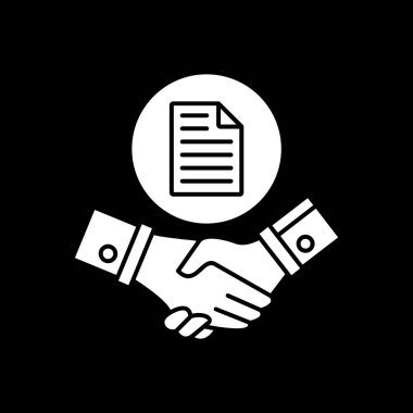 anlaşma vektör düz simgesi