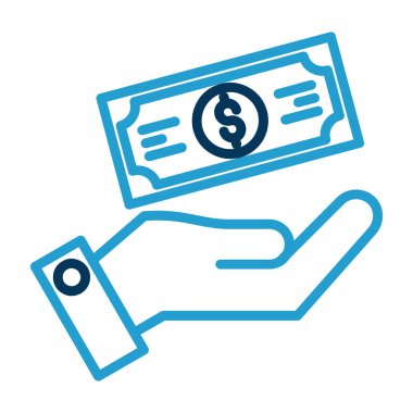 Ödeme web simgesi, vektör illüstrasyonu