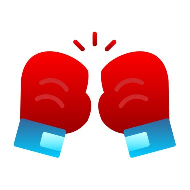 Boks eldiveni simgesi, vektör illüstrasyonu 