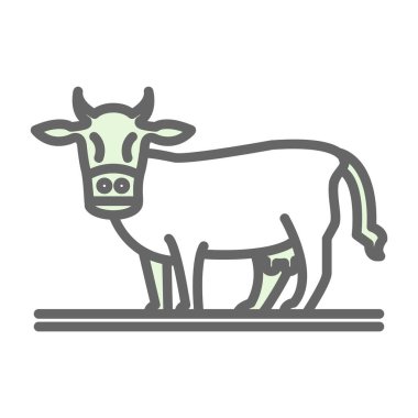 Bir ineğin vektör simgesi 