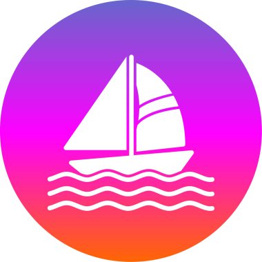 Yelkenli simgesi. vektör çizim