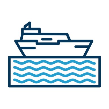 Gemi simgesi vektör illüstrasyonu