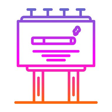 reklam panosu simgesi, vektör illüstrasyonu basit tasarım