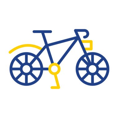 Bisiklet yassı simgesinin vektör illüstrasyonu