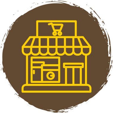 dükkan simgesi vektör illüstrasyonu