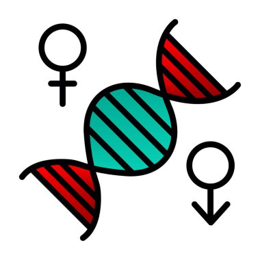 Kromozom web simgesi, vektör illüstrasyonu 