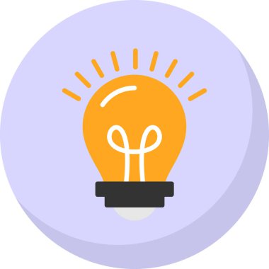 vektör çizim tasarım ampul simgesi 